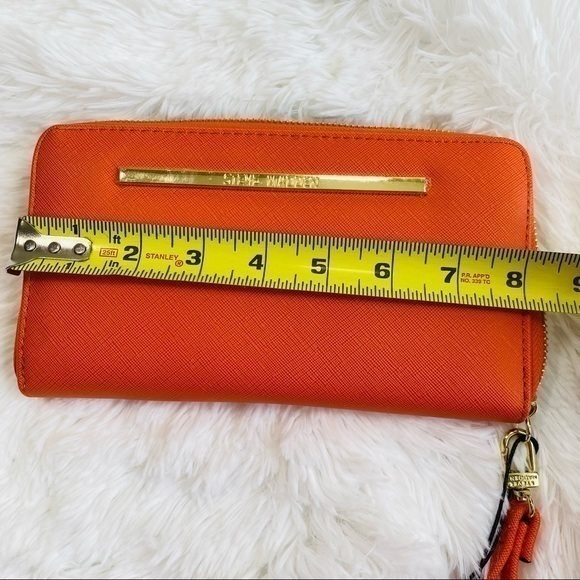 NEW with Tags Steve Madden Wallet Wristlet Orange with Gold Zipper - Picture 5 of 10